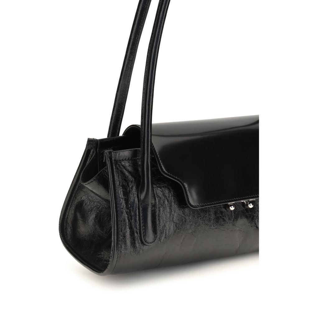 Black Calf Leather Bos Taurus Shoulder Bag