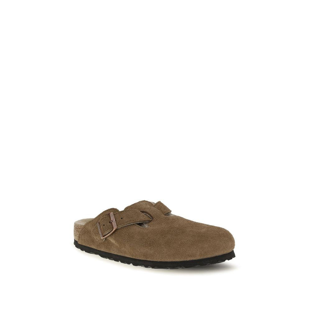 Brown Suede Leather Mules