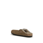 Brown Suede Leather Mules