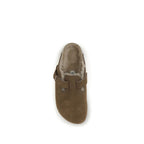 Brown Suede Leather Mules
