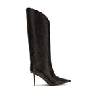 Black Calf Leather Bos Taurus High Heel Boots