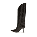 Black Calf Leather Bos Taurus High Heel Boots