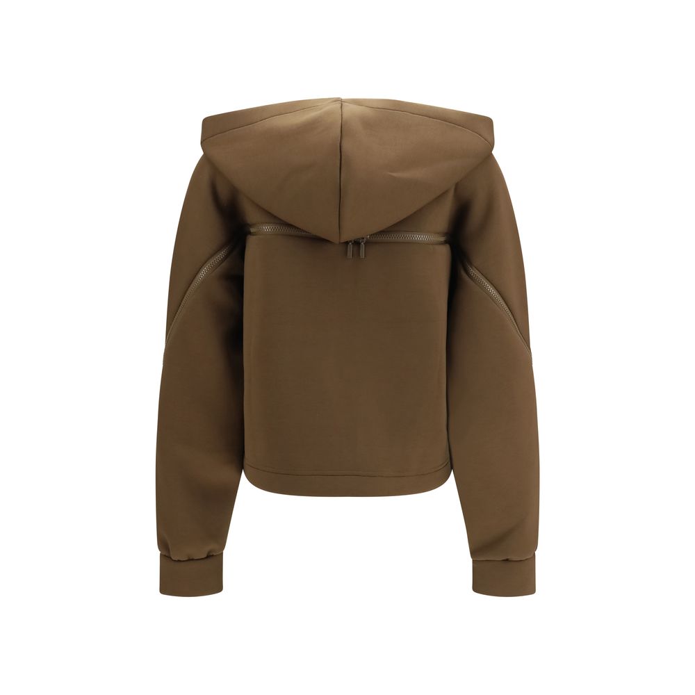 Brown Polyester Hoodie
