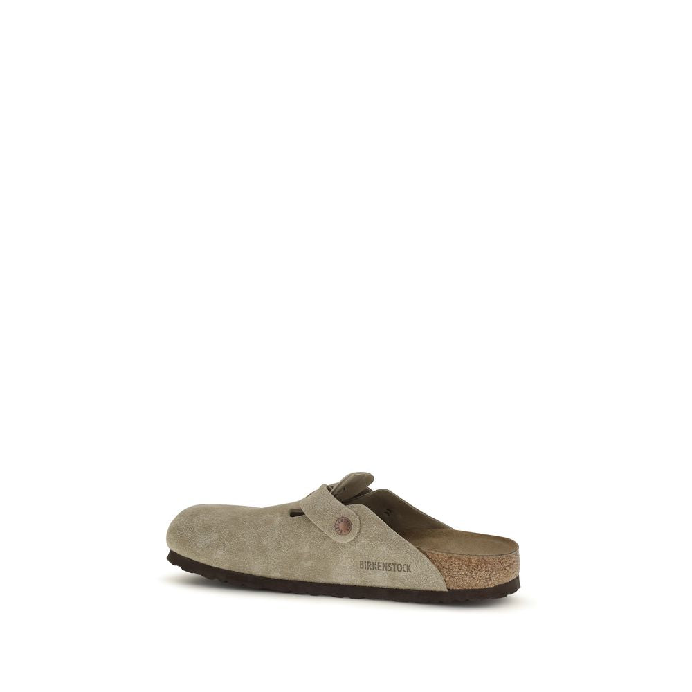 Beige Suede Leather Mules