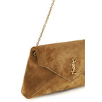 Beige Suede Leather Shoulder Bag
