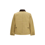 Beige Cotton Full-Length Jacket