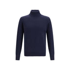 Blue Cashmere Turtleneck