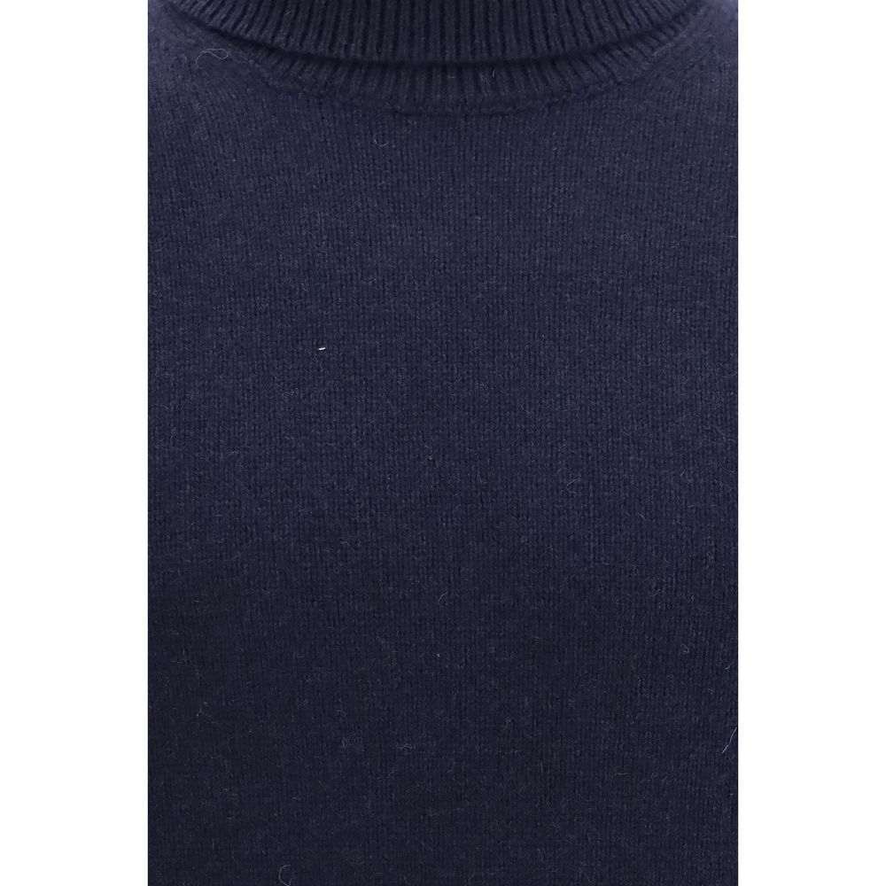Blue Cashmere Turtleneck
