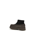 Brown Rubber Ankle Boots