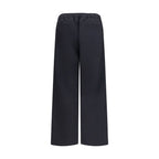 Black Nylon Casual Pants