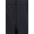 Black Nylon Casual Pants