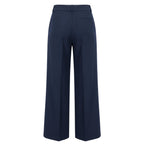 Blue Viscose Women Pants