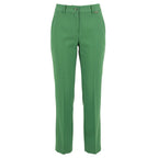 Green Polyester Women Pants