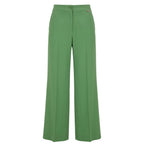 Green Polyester Women Pant