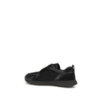 Black Fabric Athletic Sneakers
