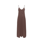 Brown Viscose Long Dress