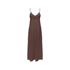 Brown Viscose Long Dress