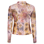 Pink Polyester Womens Shirt