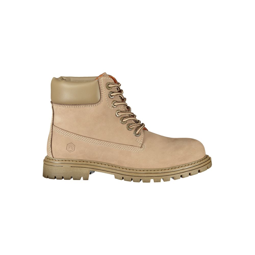 Beige Leather Women's Boot