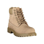Beige Leather Women's Boot