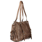Brown Polyurethane Womens Bag