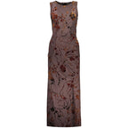 Brown Polyester Women's Dress