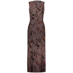 Brown Polyester Women's Dress
