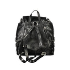 Black Polyurethane Womens Backpack