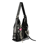 Nero Polyurethane Women's Bag With Adjustable Shoulder Handle
