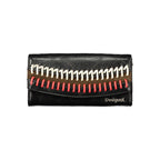 Black Polyurethane Women Wallet
