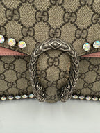 GUCCI DIONYSUS GG Supreme with Diamonds Handbag