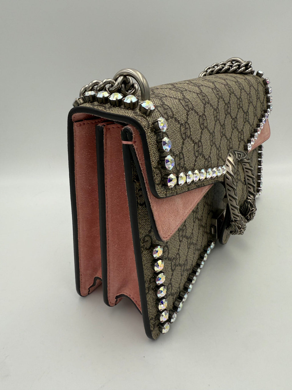 GUCCI DIONYSUS GG Supreme with Diamonds Handbag