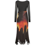 Black Polyester Women's Dress