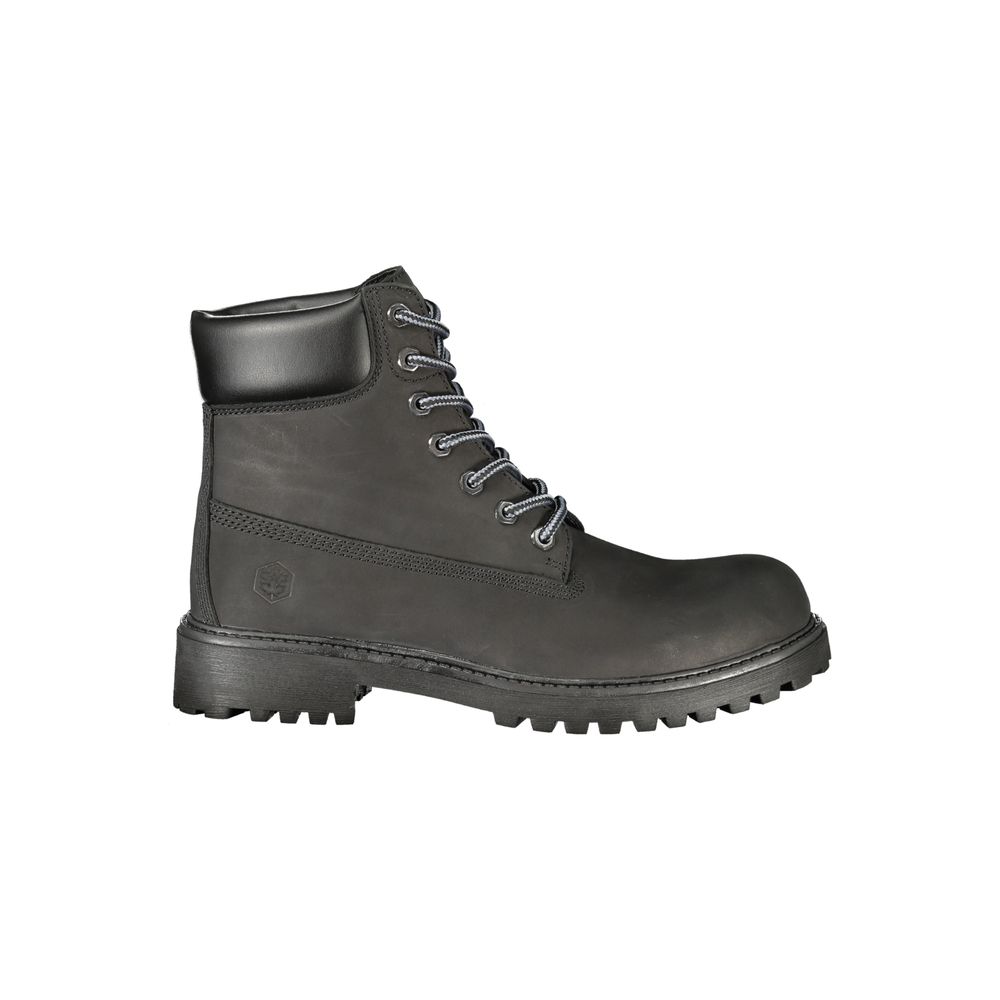 Black Leather Mens Sneaker