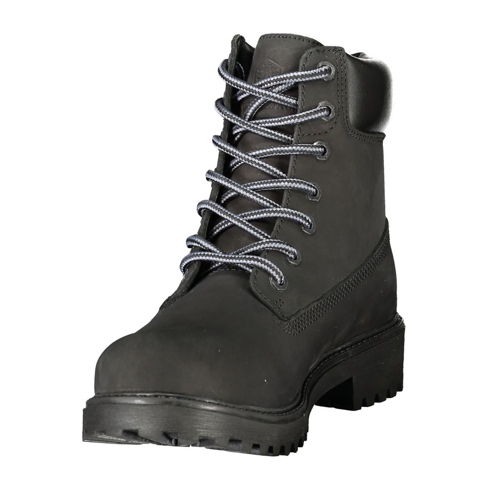 Black Leather Mens Sneaker