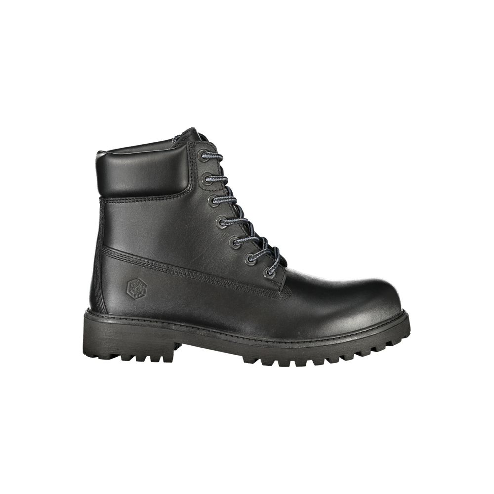 Black Leather Mens Sneaker