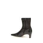 Black Calf Leather Bos Taurus Ankle Boots