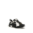 Black Polyester Athletic Sneakers