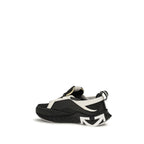 Black Polyester Athletic Sneakers