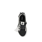 Black Polyester Athletic Sneakers