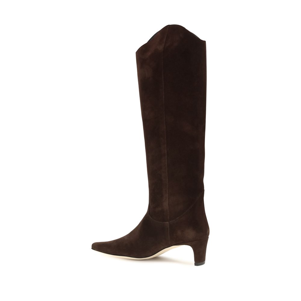 Brown Calf Leather Bos Taurus High Heel Boots