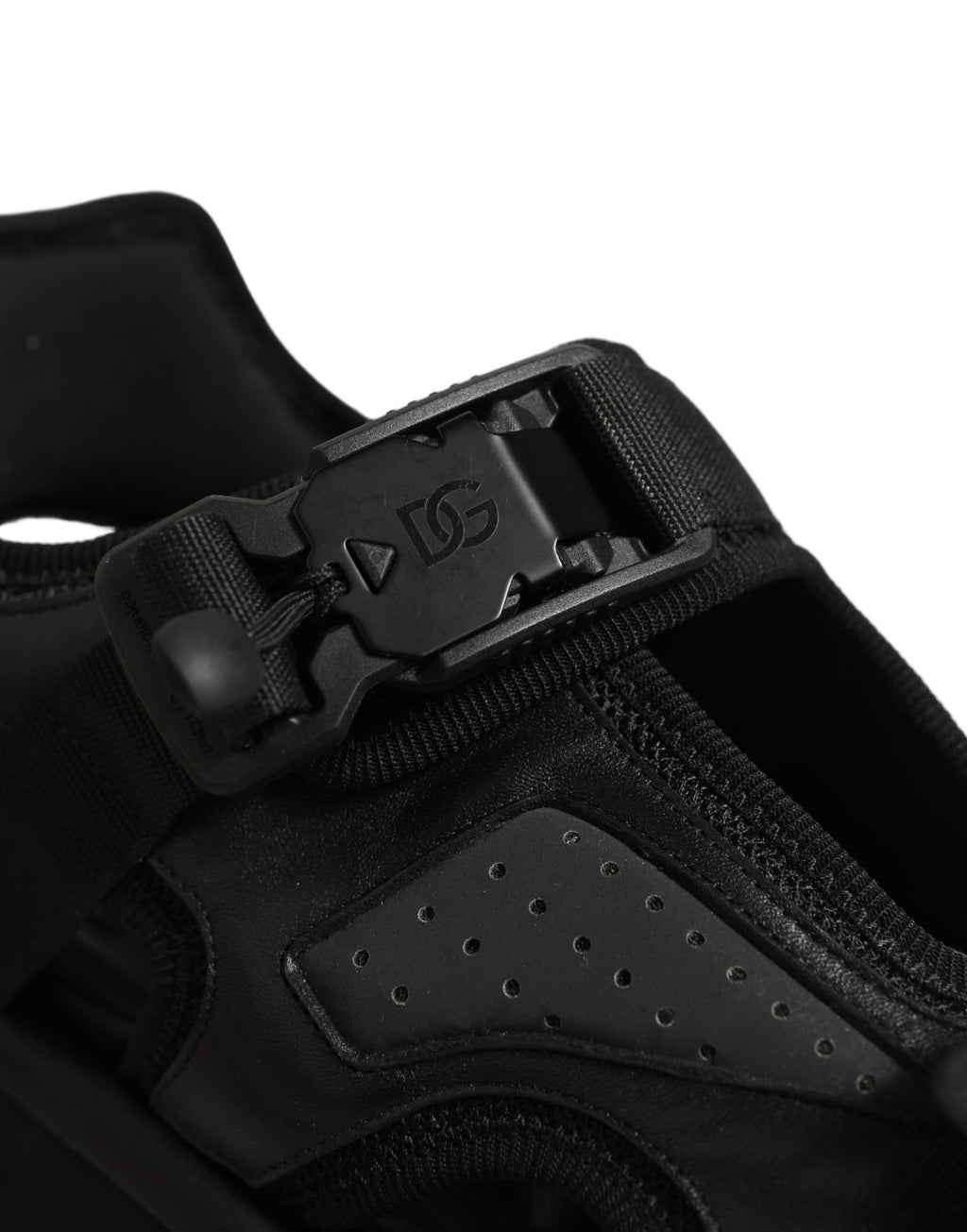Black Logo Detailed Men Chunky Sandals Shoes