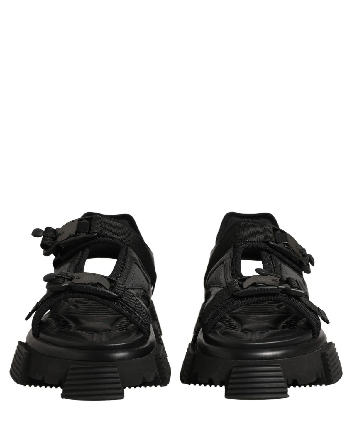 Black Logo Detailed Men Chunky Sandals Shoes