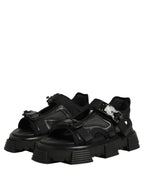 Black Logo Detailed Men Chunky Sandals Shoes