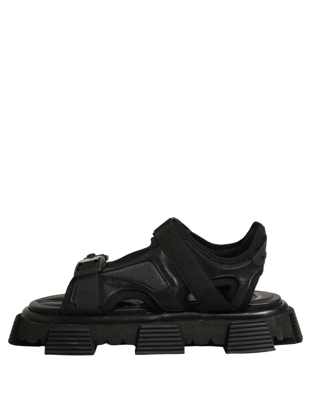 Black Logo Detailed Men Chunky Sandals Shoes