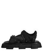 Black Logo Detailed Men Chunky Sandals Shoes