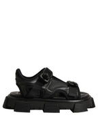 Black Logo Detailed Men Chunky Sandals Shoes