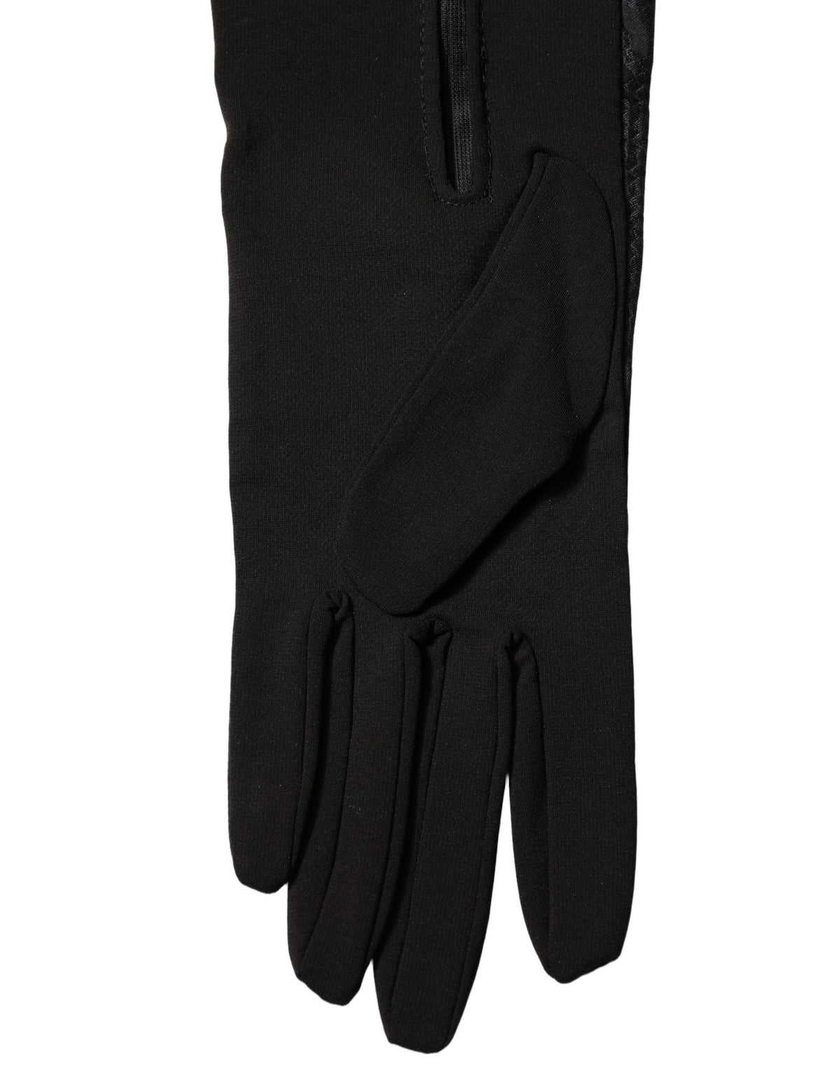 Black Viscose Long Elbow Length Gloves