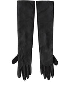Black Viscose Long Elbow Length Gloves