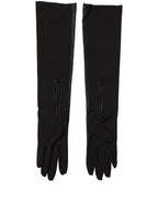 Black Viscose Long Elbow Length Gloves